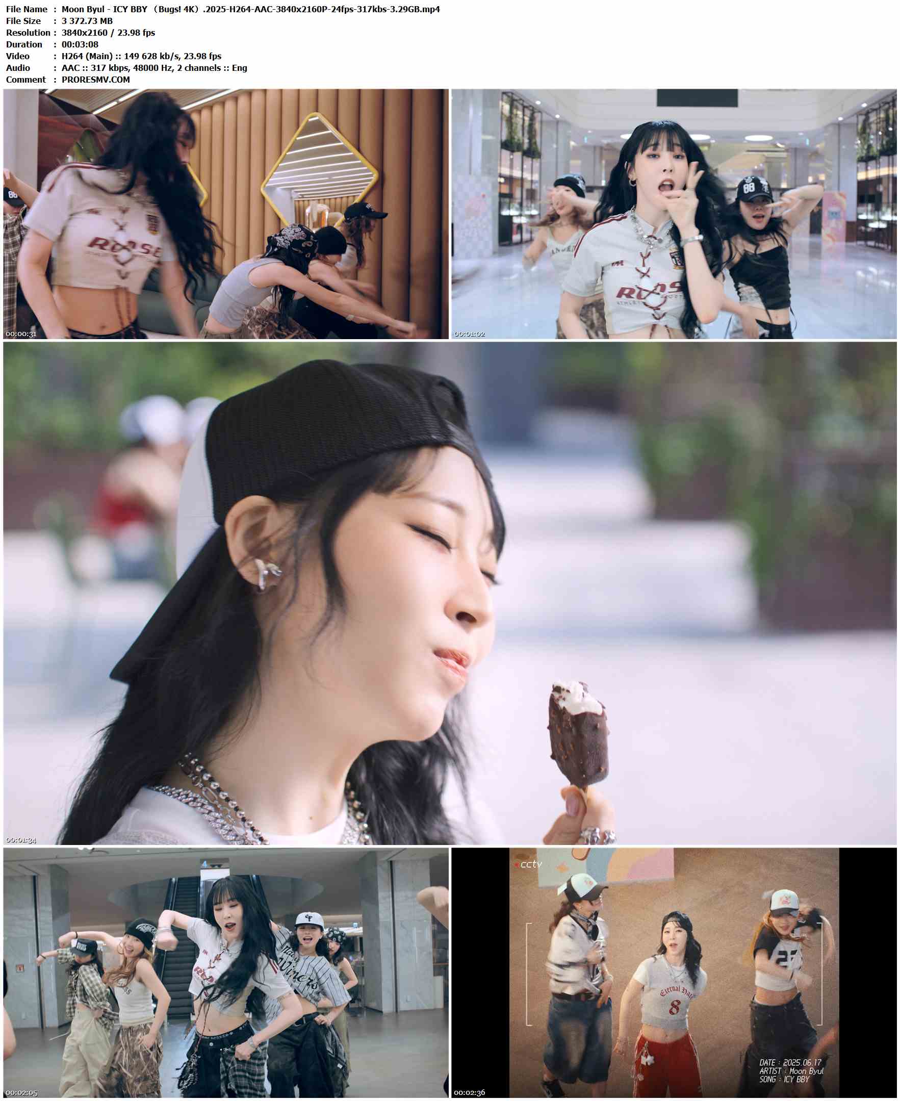 Moon Byul - ICY BBY （Bugs! 4K）.2025-H264-AAC-3840x2160P-24fps-317kbs-3.29GB官方MV_高清MV